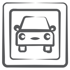 
A linear icon of car parking, editable vector 
