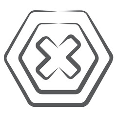
A vector style of cross, delete in editable style 
