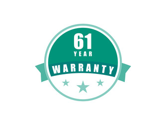61 Year Warranty image vectors