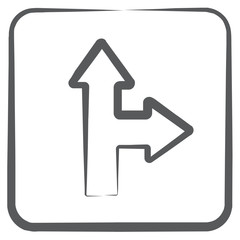 Road arrows vector in editable style 
