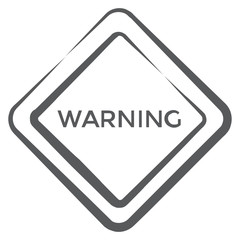 
Warning road board in editable linear style 
