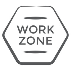 
A vector of work zone, editable linear icon 
