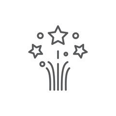 Celebration fireworks vector icon symbol isolated on white background
