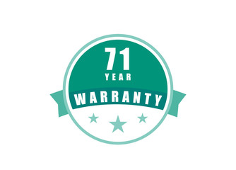 71 Year Warranty image vectors