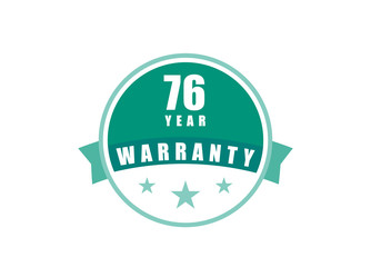 76 Year Warranty image vectors