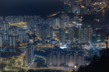 Tuen Mun at Night, Hong Kong
