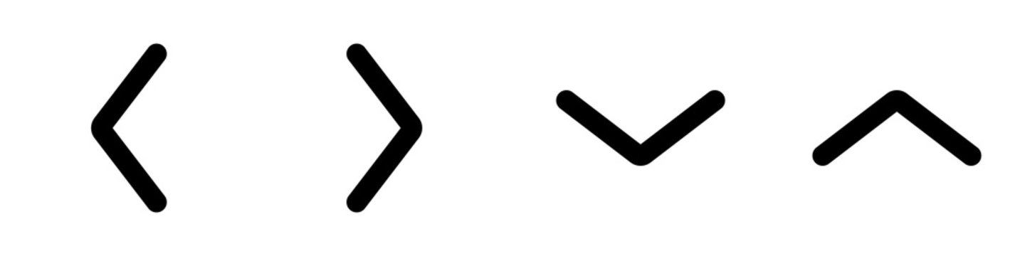 Conjunto de iconos de flechas vectoriales. arriba, abajo, izquierda, derecha