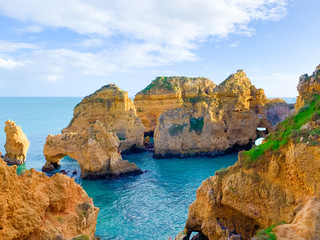cliffs of portugal coast in lagos