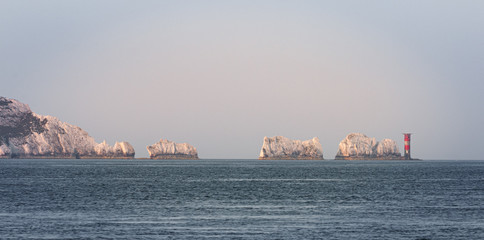 Obraz premium Sunrise at the Needles to the west of the Isle of Wight
