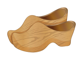 Zwei holländische Holzschuhe auch Clogs genannt