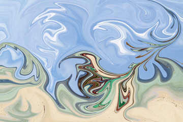 Glowing liquid color waves background