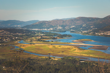 Rivermouth from Miño river, the border between Spain and Portugal.