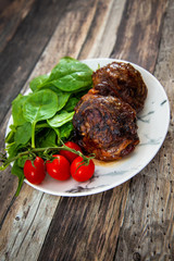 jarrett of cooked pork and its shrimps juice and mustard