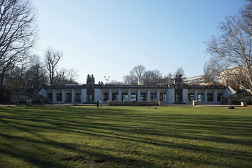 Obraz premium Berlin, Germany_15, February 2019_U-bhan station Rathaus Schöneberg's appearance, structure and inside photographed in the winter.