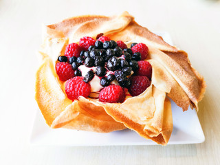 delicious fruit dessert ready to eat