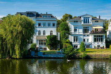 die Alster in Hamburg Winterhude