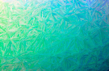 Abstract illustration of blue and green Large Color Variation Impasto background