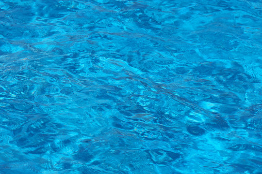 surface of blue swimming pool,background of water