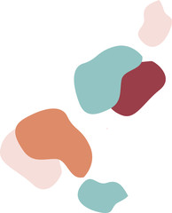 Vector colored spots with soft edges in pastel colors.