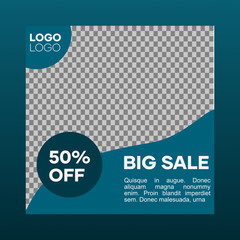 Social media post template for advertising and sales promotion