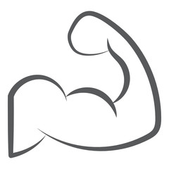 
Bicep muscle icon design, muscular arm 

