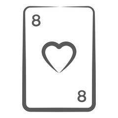 Poker card icon design, card game, vector design of gambling