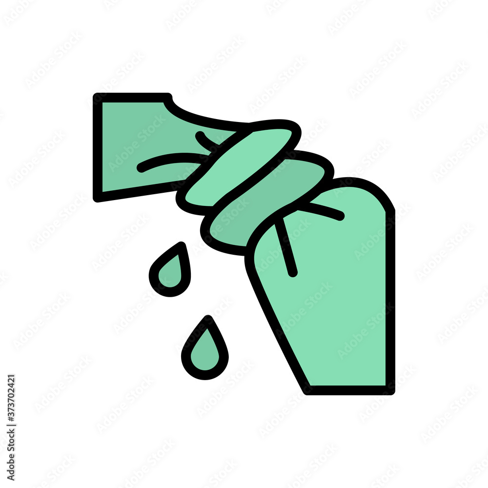 Poster pressing dress wet icon. simple color with outline vector elements of laundry icons for ui and ux, w