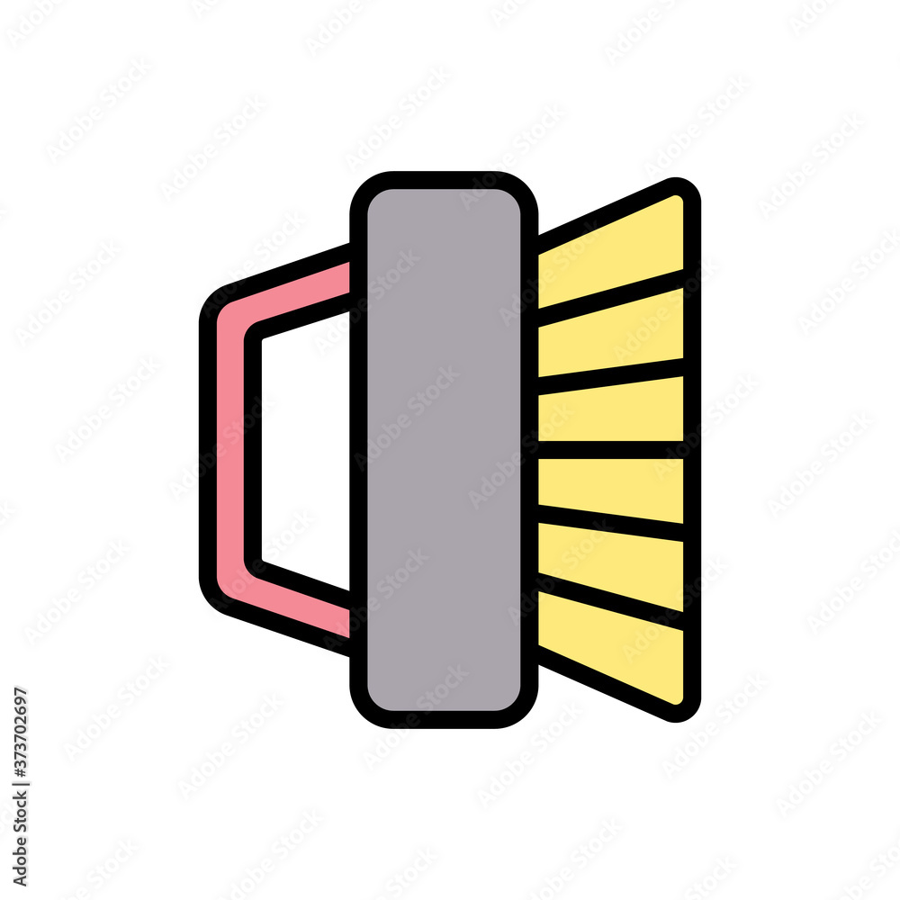 Poster brush icon. simple color with outline vector elements of laundry icons for ui and ux, website or mob