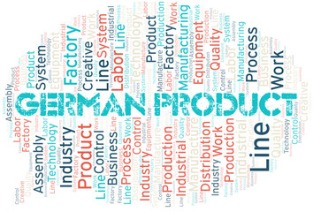 Obraz premium German Product word cloud create with text only.