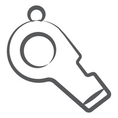 
Editable stroke of whistle, shrill sound 
