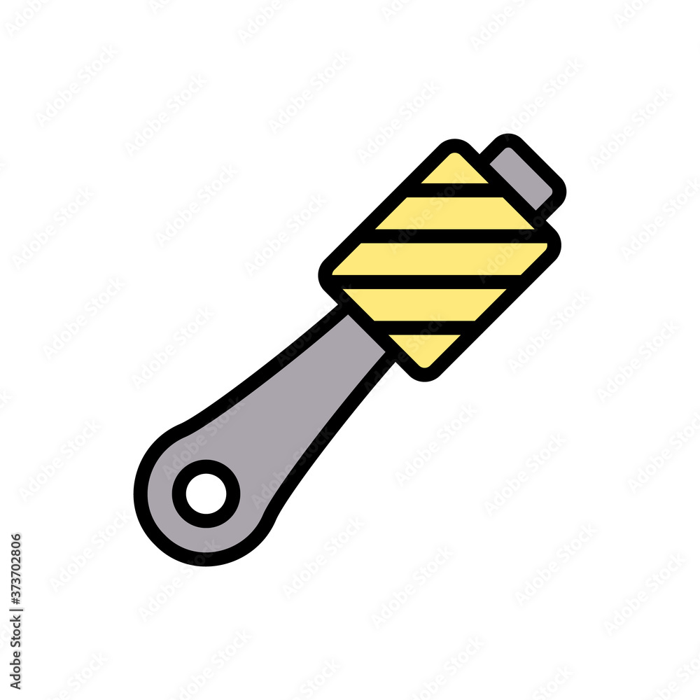 Poster lint roller icon. simple color with outline vector elements of laundry icons for ui and ux, website 