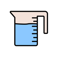 Beaker icon. Simple color with outline vector elements of laundry icons for ui and ux, website or mobile application