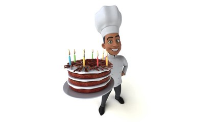 Fun 3D cartoon chef