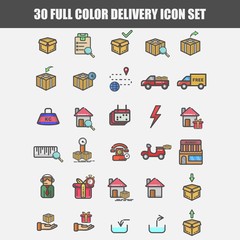 simple set of delivery icon set