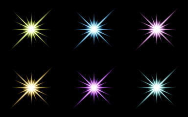 Glare star sparkling Glow Light Effect Set