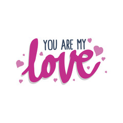Love me text quote design with pink color.