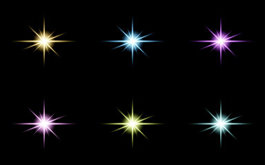 Glare star sparkling Glow Light Effect Set