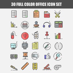 simple set office icon set