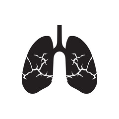 Lung logo design vector template