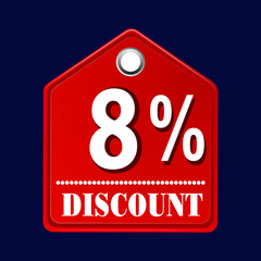 Sale discount icons. Special offer price signs | 8 percent Discount Icon symbols | Vector, SVG,EPS,PSD,AI,PNG, File.
