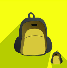 Back to school, school bag vector
