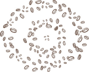 circular ornament of coffee beans