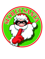 Secret Santa claus cartoon