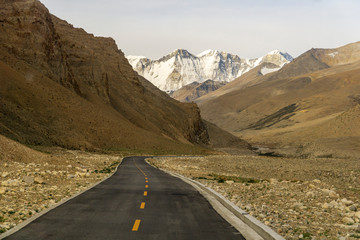 Tibet now China, views near the base camp of Mount Everest.