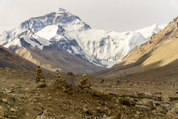 .Tibet now China, views near the base camp of Mount Everest.