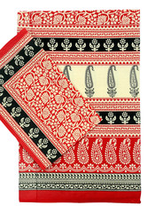 Indian printed bed-sheet with pillow covers. Handmade Prints. Indian traditional designs.Indian bed sheets. 