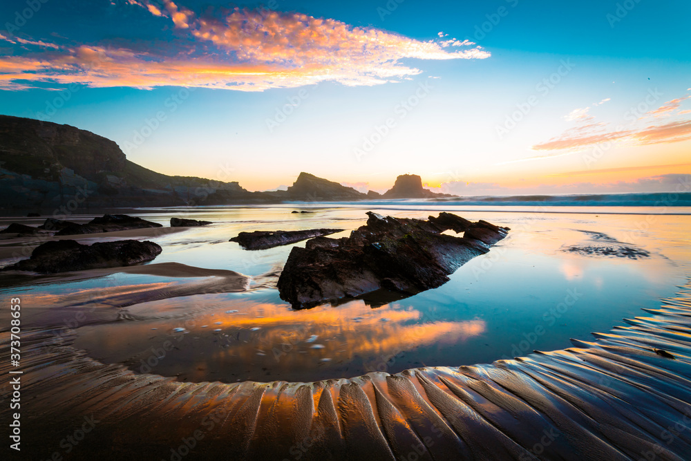 Wall mural sunset
