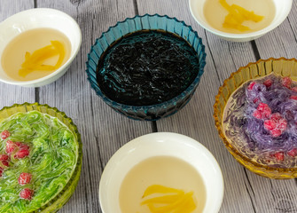 Thai Grass Jellies and Lot Chong 