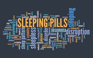 Sleeping pills word cloud