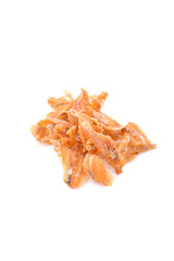Fototapeta premium Crispy fish on white background